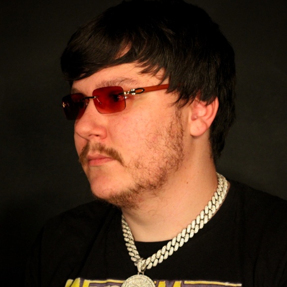 Mens Burgundy Tint Rimless Vintage Sunglasses - Picture 3 of 5